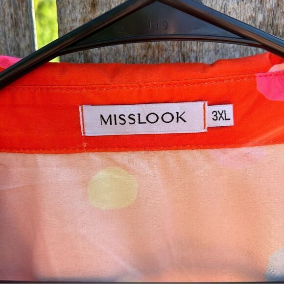 Misslook blouse v neck collar long sleeve plus size 3X - Picture 3 of 8